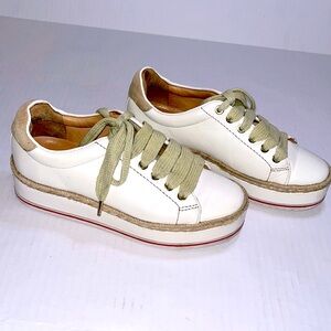 JOIE ESPADRILLE Dabnis platform women’s leather sneakers. US 7 EU 37.5